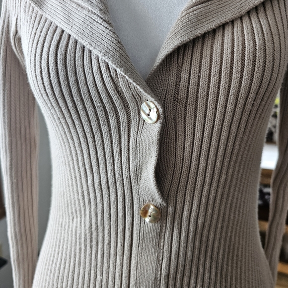 Revolve LPA Naolon Collar Mini Sweater Dress Taupe Size XS - Picture 10 of 12